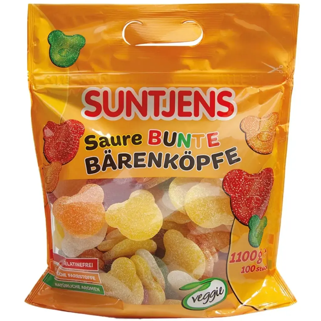 Suntjens Zure Fruitgummi Berenkoppen - Veggie (1100 gr)