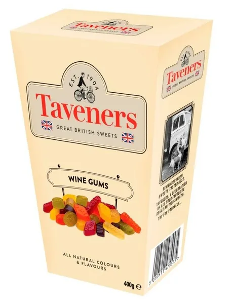 Taveners Wine Gum Carton (400 gr)