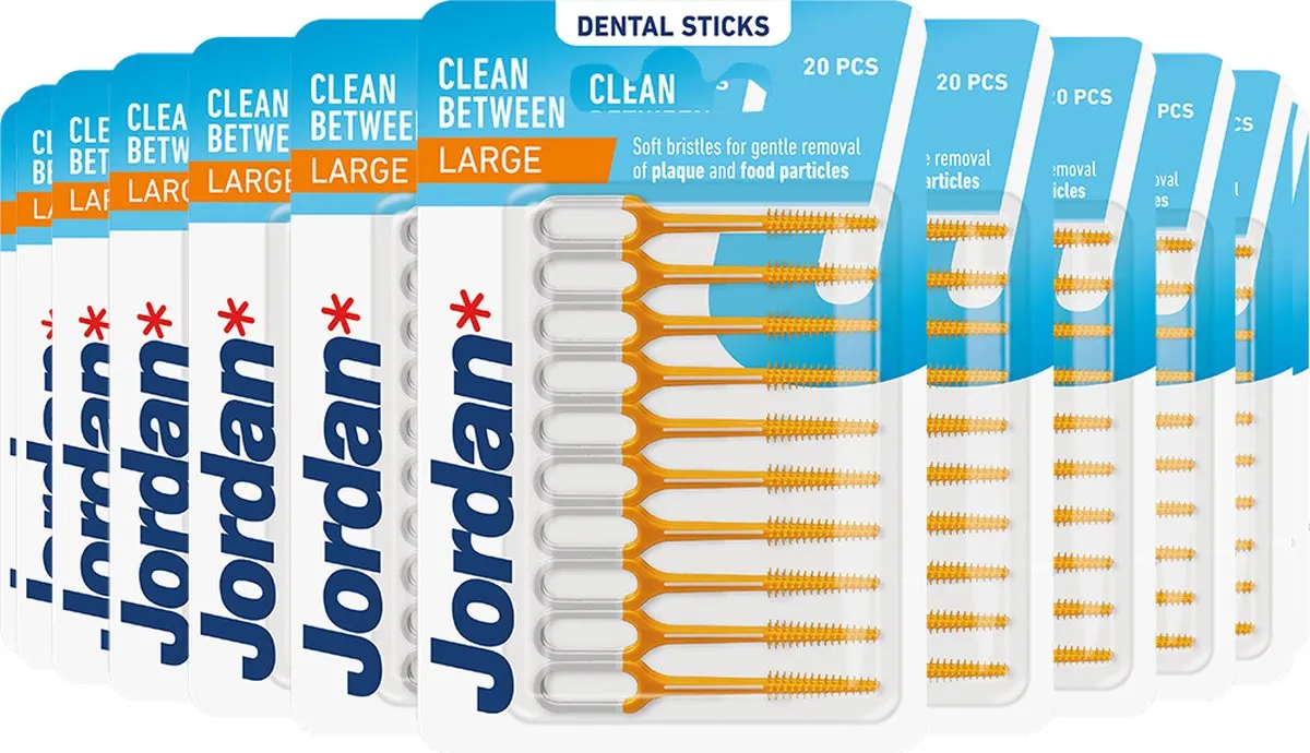 12x Jordan Dental Sticks Clean Between Large (40 stuks)