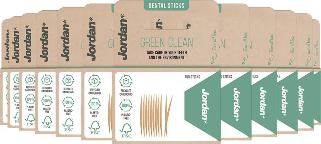 12x Jordan Tandenstokersgreen Clean Dun (100 stuks)