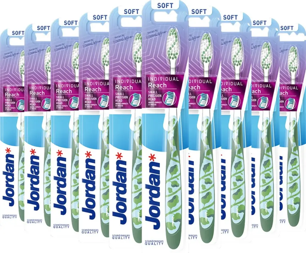 10x Jordan Tandenborstel Individual Reach Soft (1 stuk)