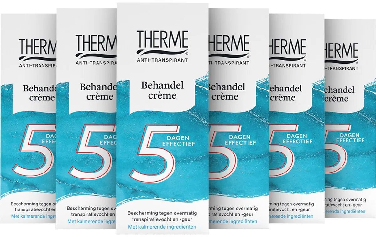 6x Therme Behandel Anti-transpirant Cream (50 ml)