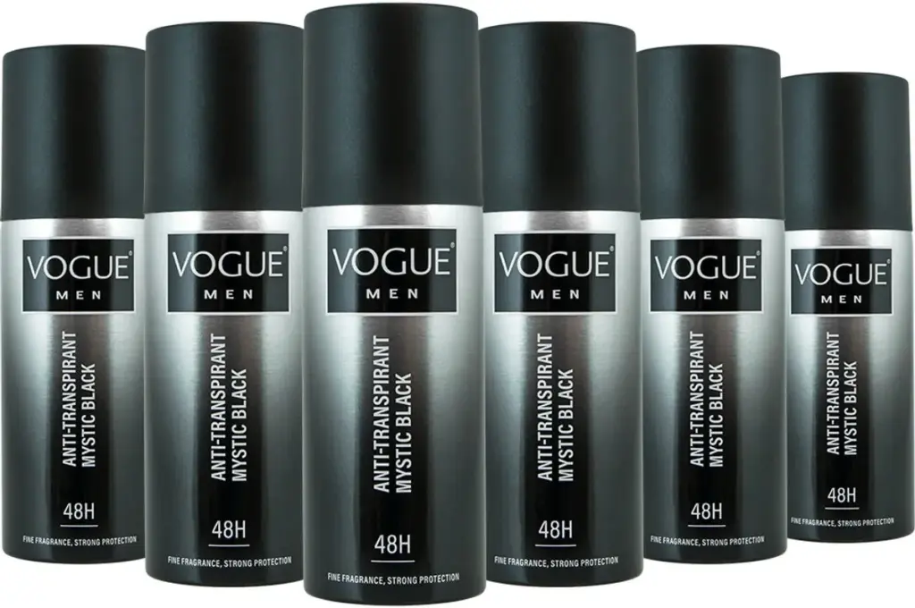6x Vogue Men Mystic Black Anti-Transpirant (150 ml)