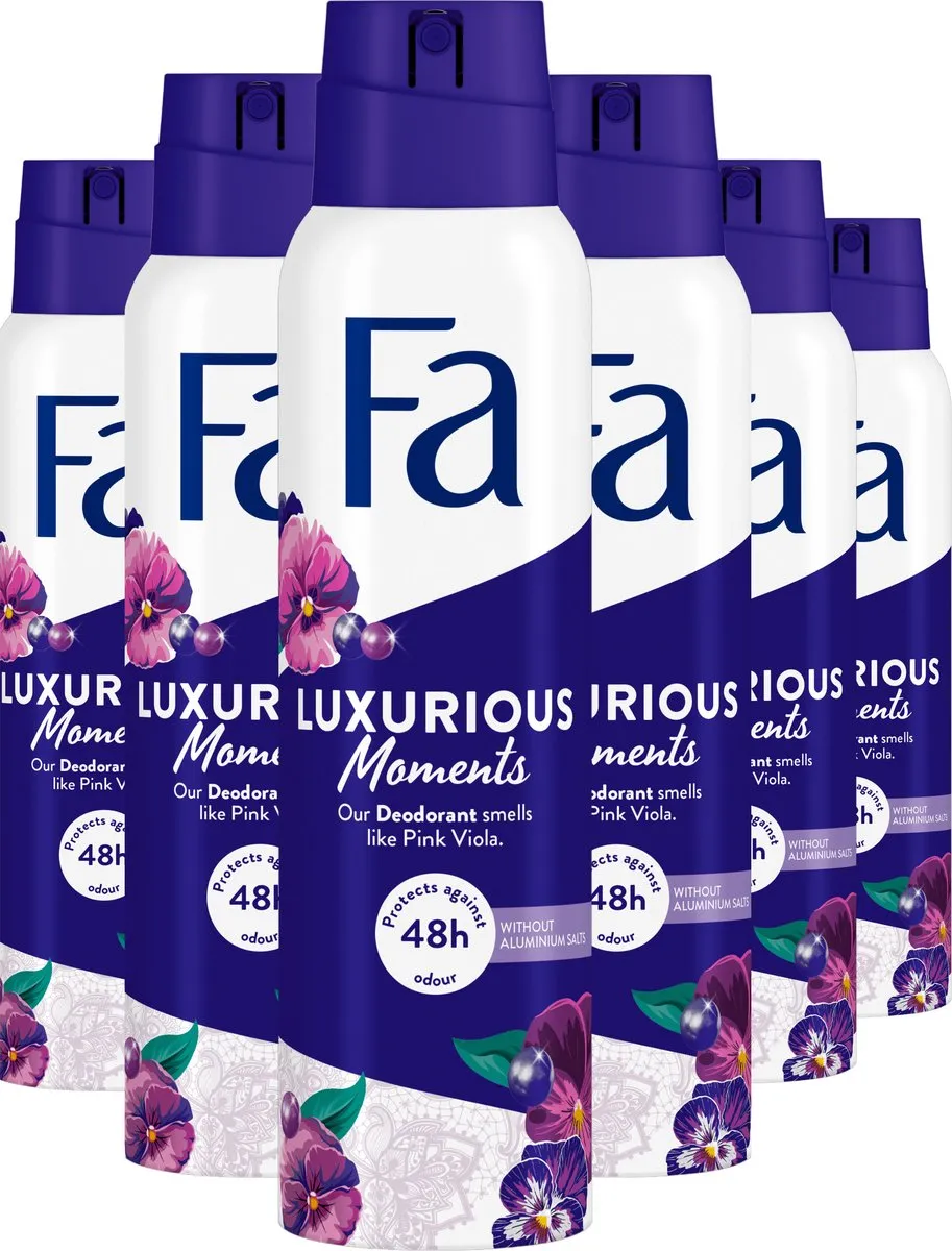 6x Fa Deodorant spray luxurious moments (150 ml)