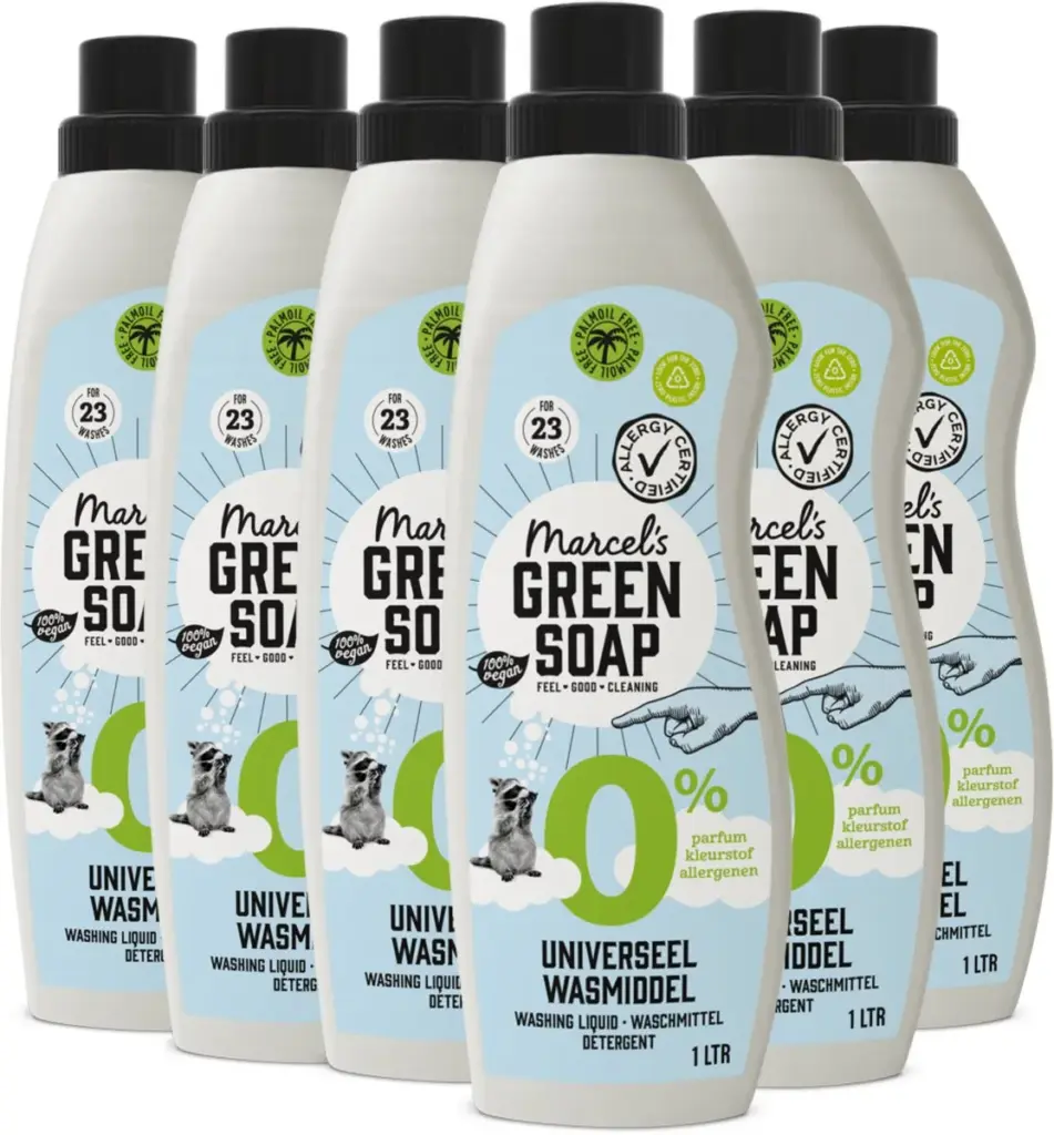 6x Marcel's Green Soap Wasmiddel Universeel 0% (1000 ml)