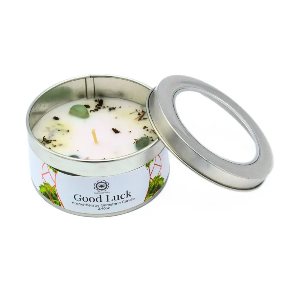 Green Tree Gemstone Candle Good Luck Patchouli (70 gr)