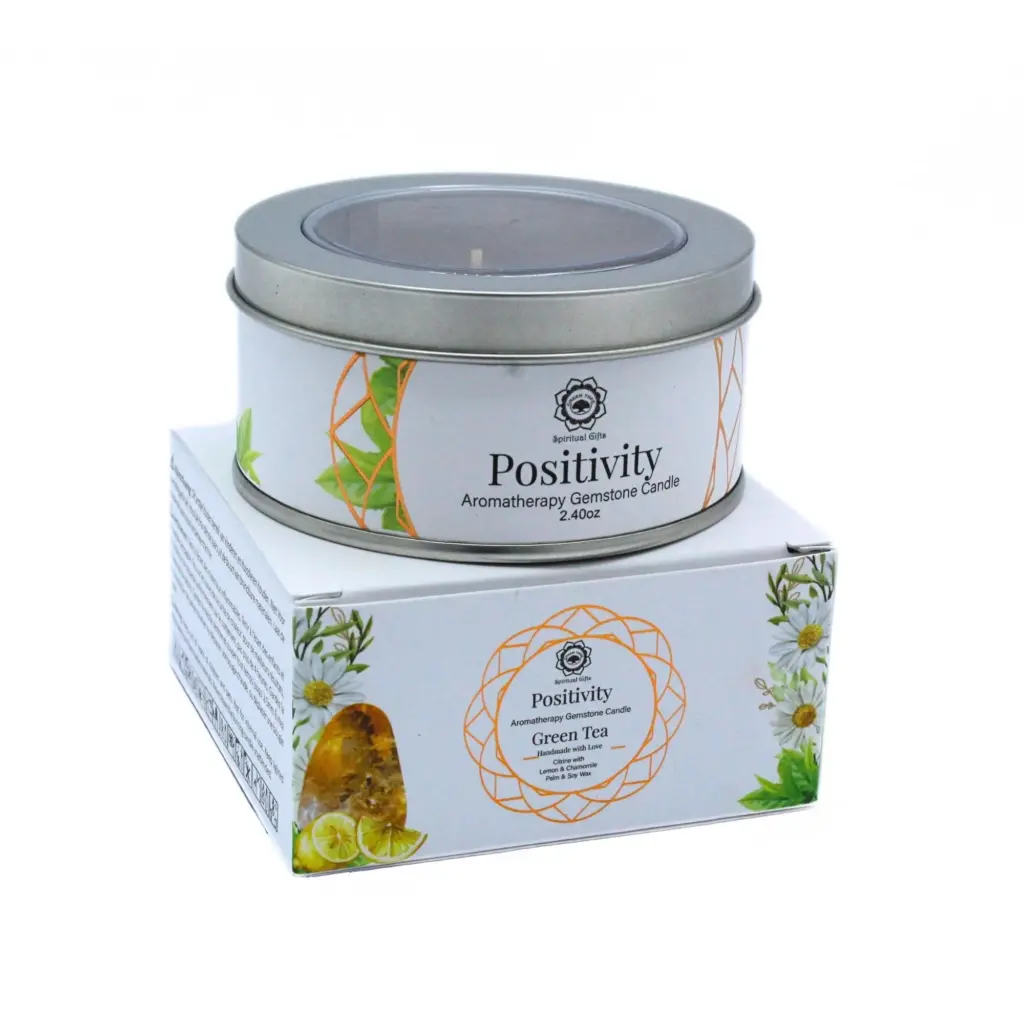 Green Tree Gemstone Candle Positivity Green Tea (70 gr)