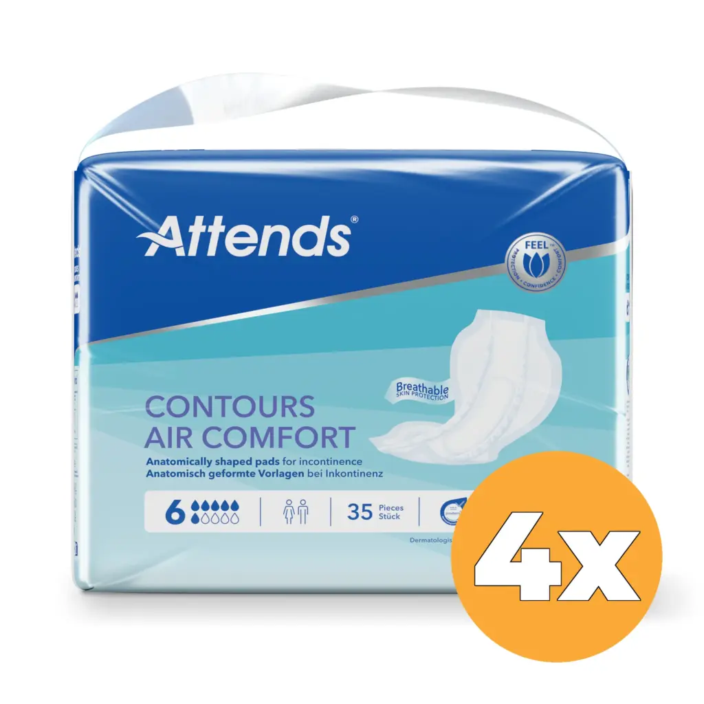 4x Attends Contours Air Comfort 6 (35 stuks)