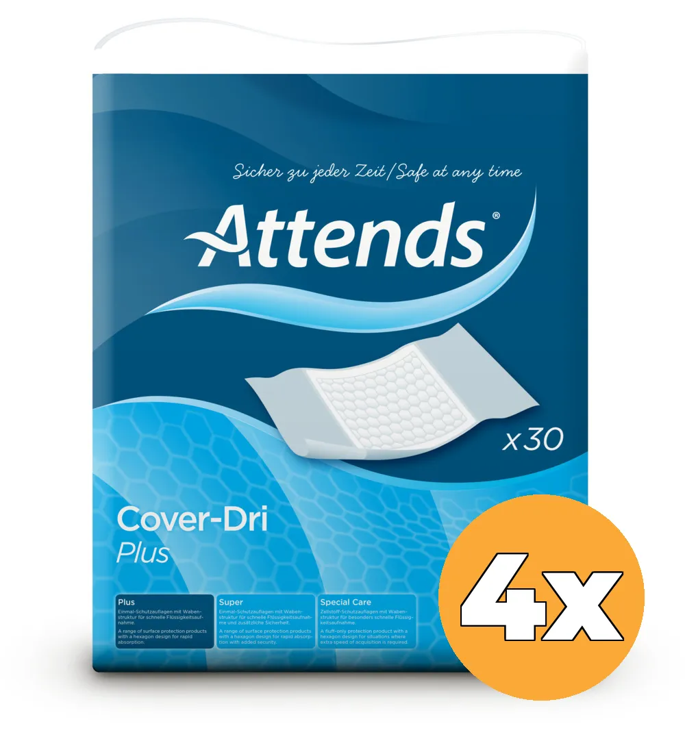 4x Attends Cover Dri Plus (30 stuks)
