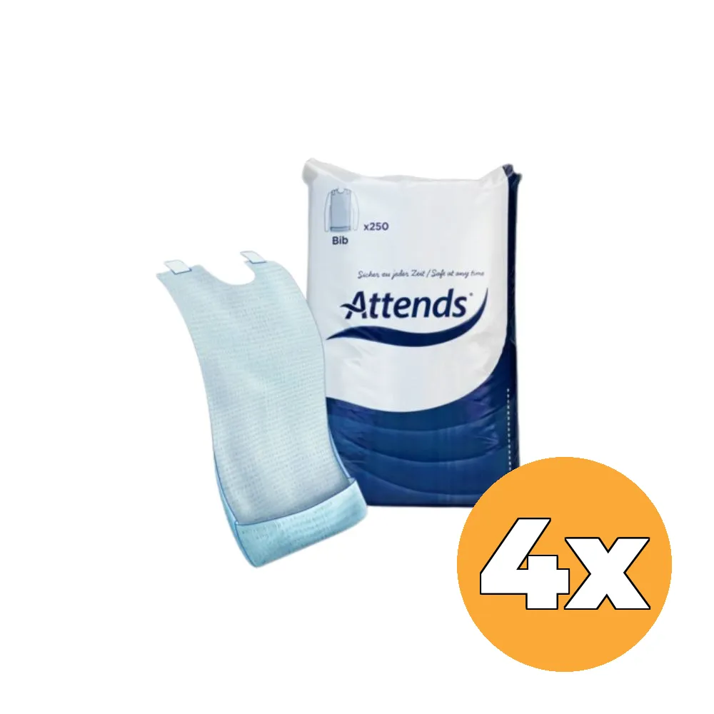 4x Attends Disposable Bib (250 stuks)
