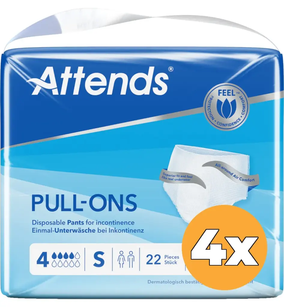 4x Attends Pull Ons Small 4 (22 stuks)