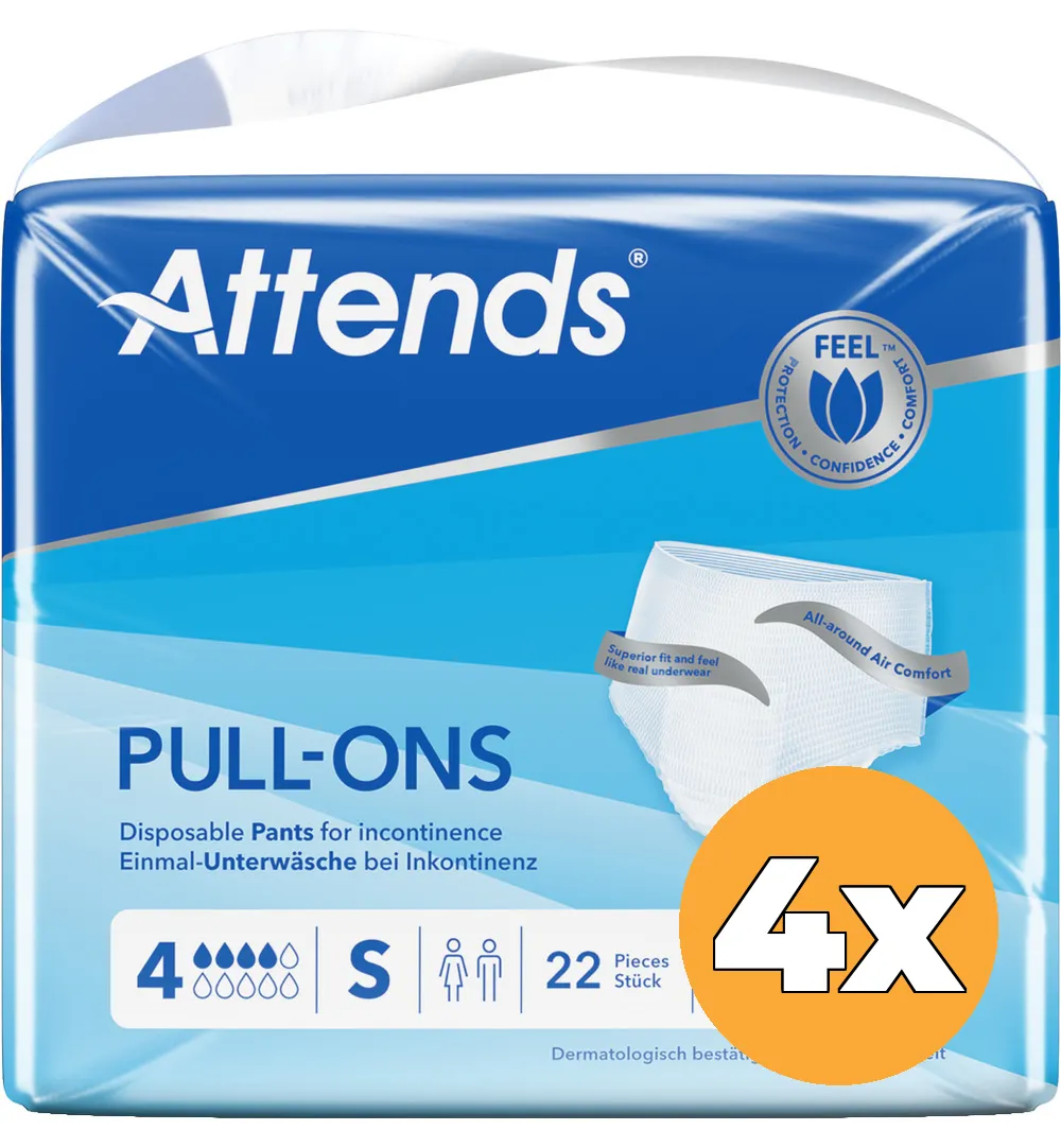 4x Attends Pull Ons Small 4 (22 stuks)