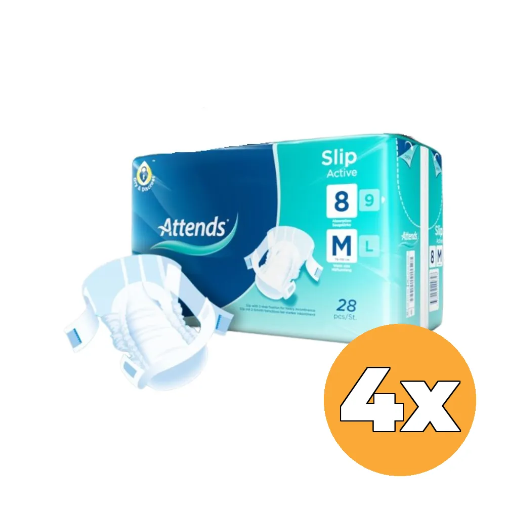 4x Attends Slip Active 8 M (28 stuks)