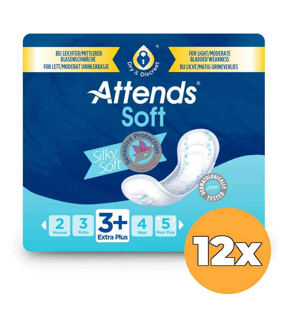 12x Attends Inlegger Soft Extra Plus 3 (10 stuks)