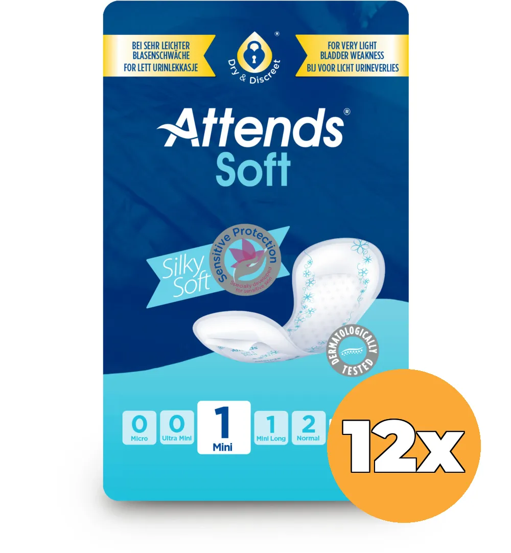 12x Attends Inlegger Soft Mini 1 (20 stuks)