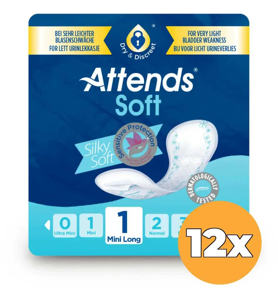 12x Attends Inlegger Soft Mini (16 stuks)