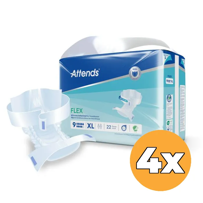 4x Attends Flex 9 maat XL (22 stuks)