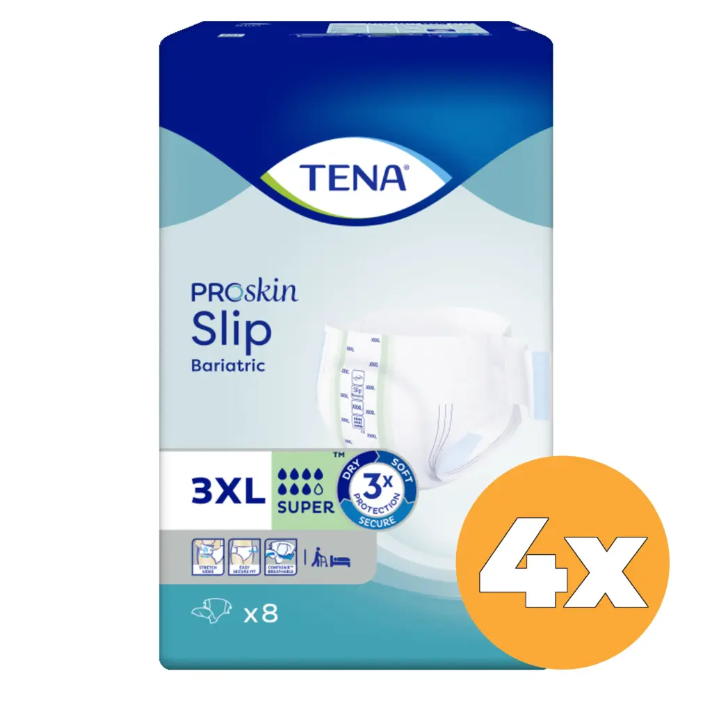 4x Tena Slip Super 3XL (8 stuks)