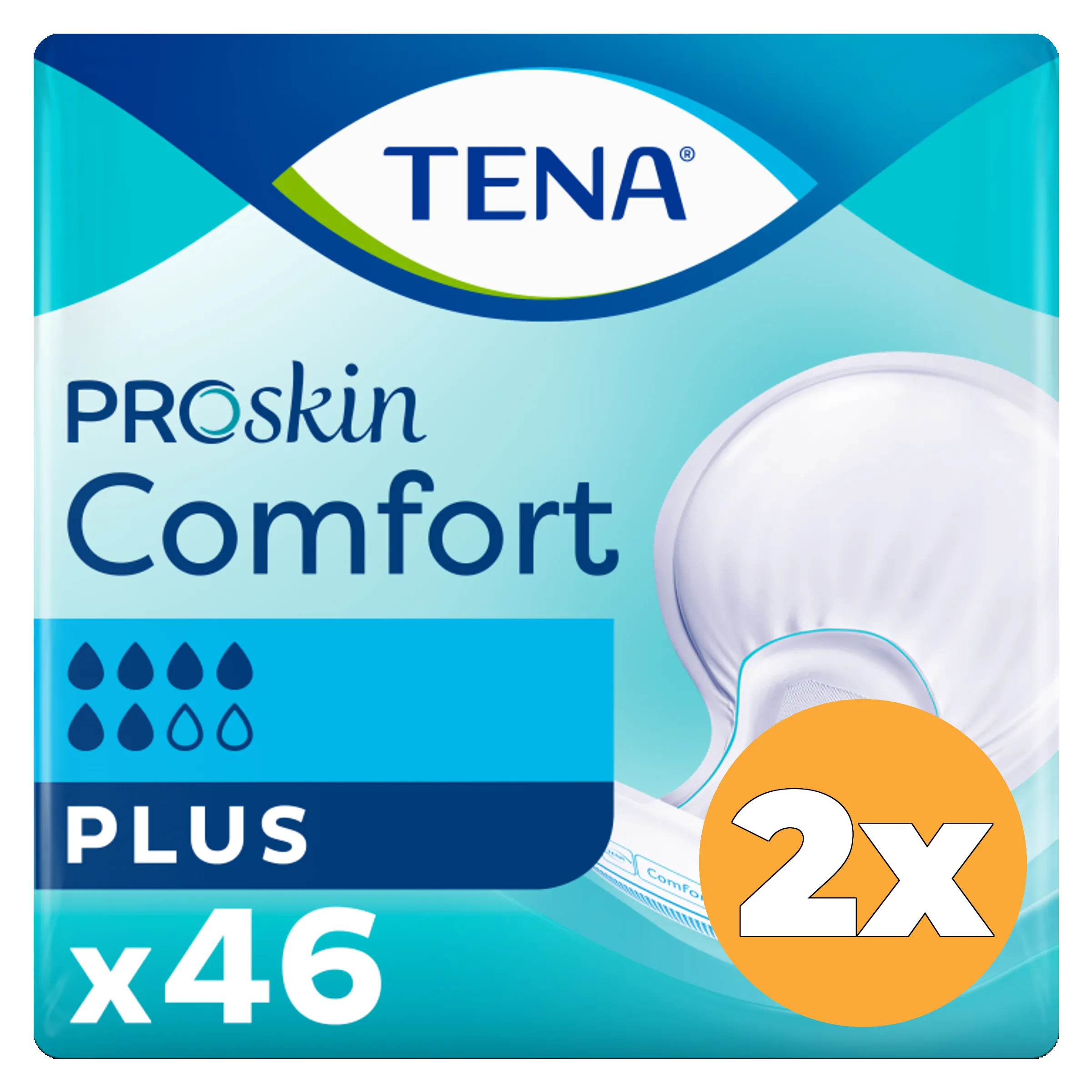 2x Tena Comfort breathable plus (46 stuks)