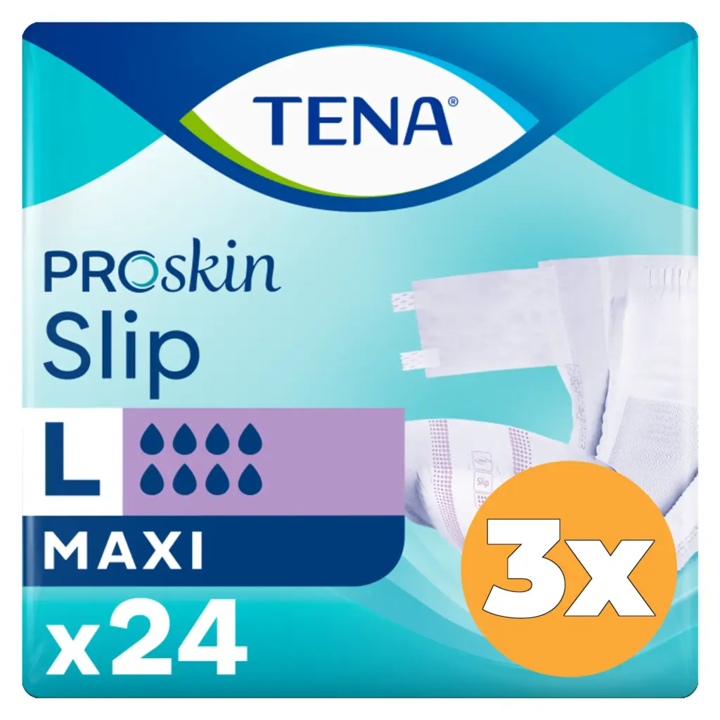 3x Tena Slip maxi large (24 stuks)