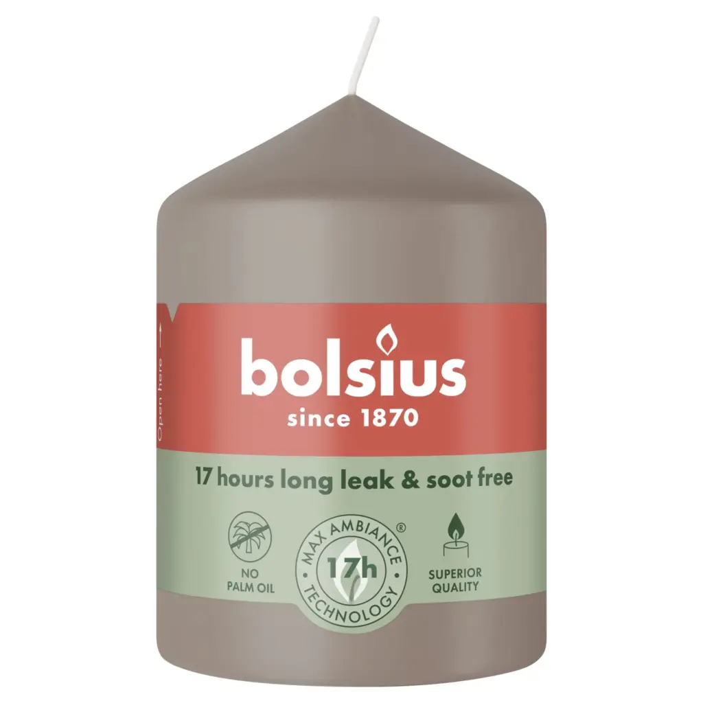 Bolsius Stompkaars 80/58 Light Taupe (1 stuk)