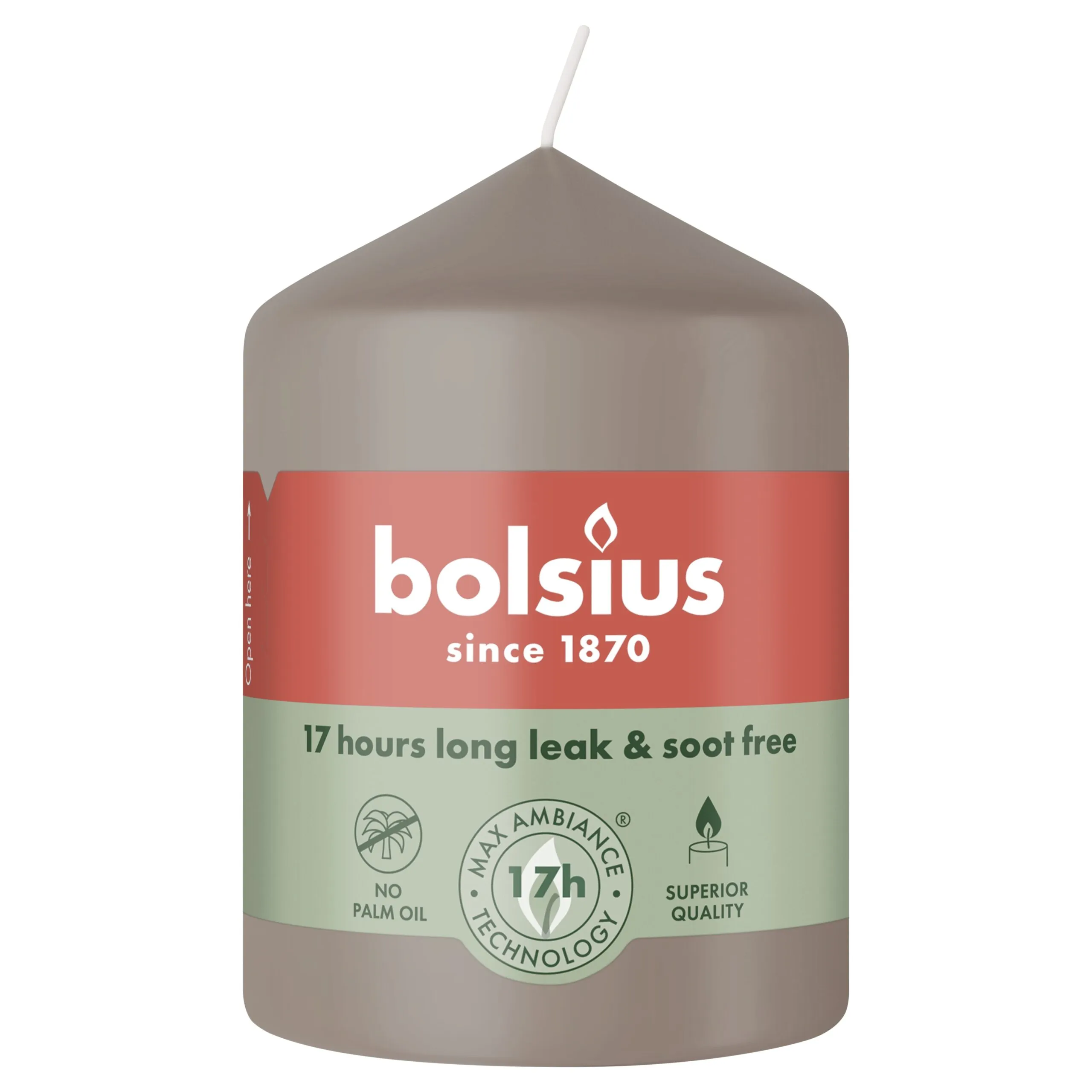 Bolsius Stompkaars 80/58 Light Taupe (1 stuk)