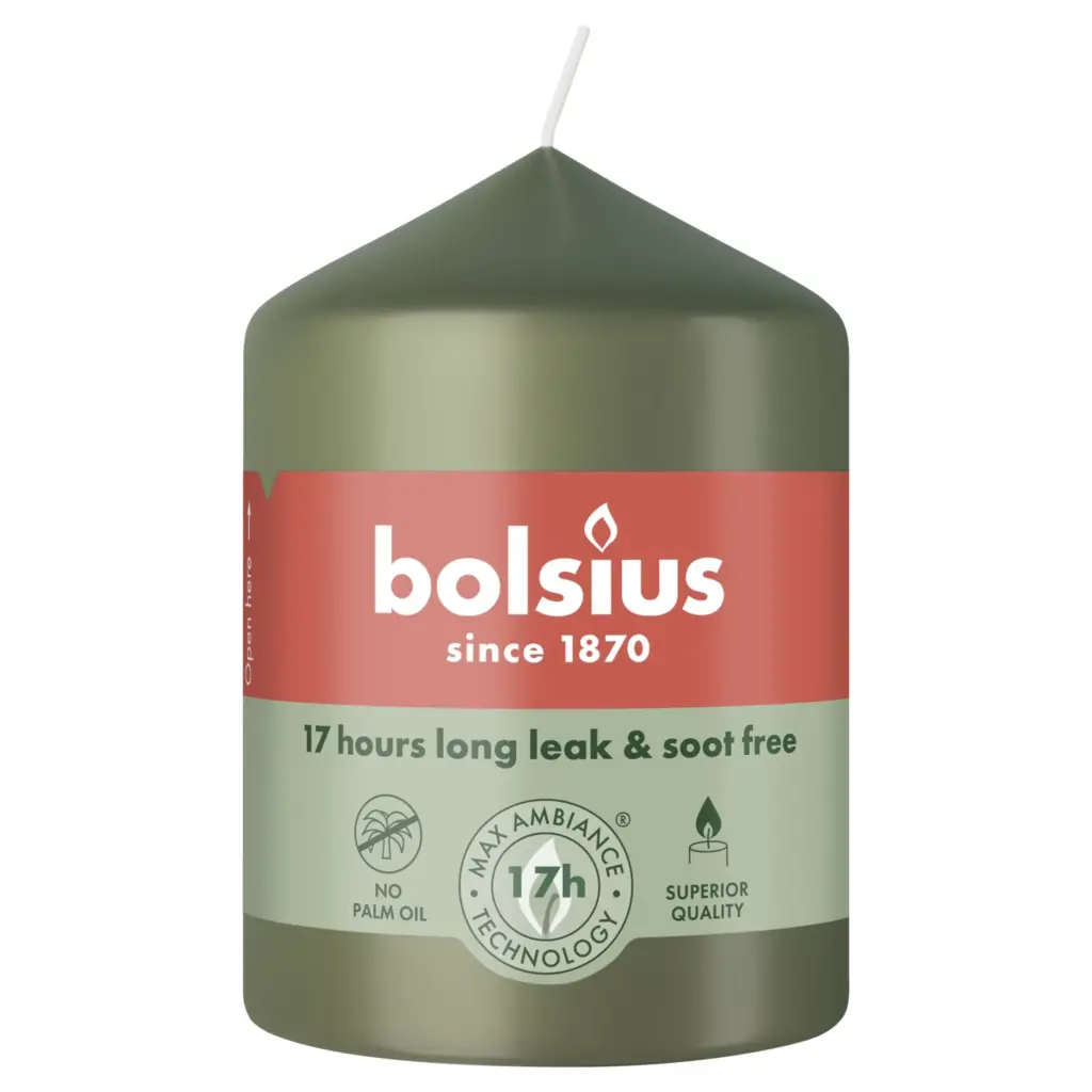 Bolsius Stompkaars 80/58 Fresh Olive (1 stuk)