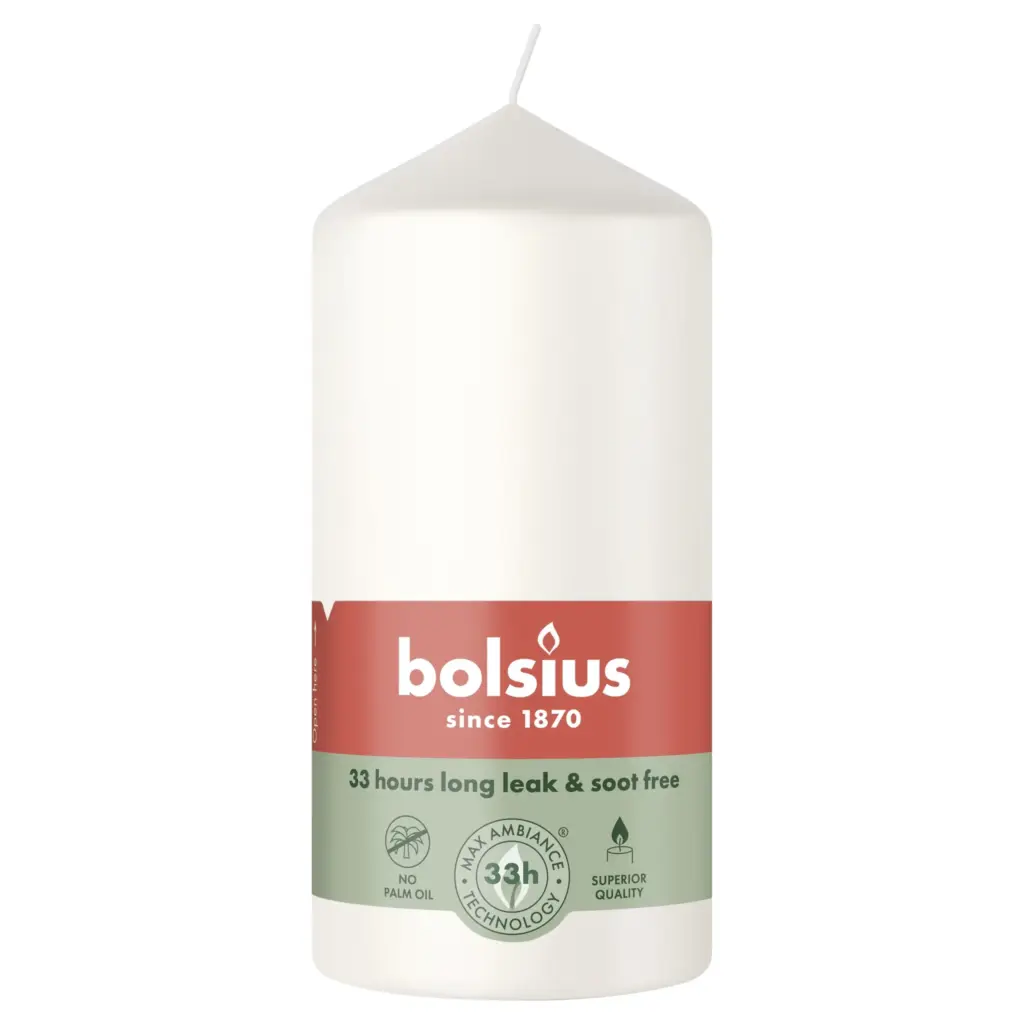 Bolsius Stompkaars 120/58 Cloudy White (1 stuk)