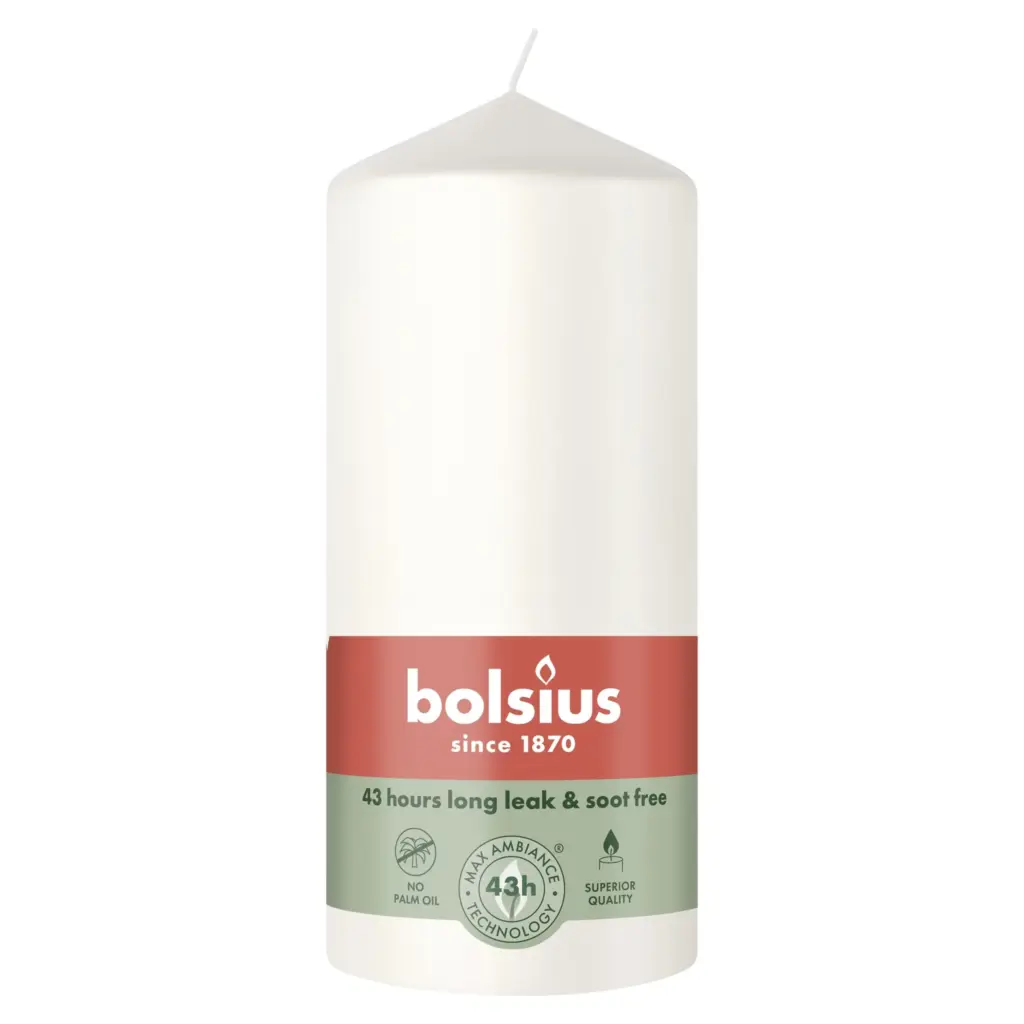 Bolsius Stompkaars 130/68 Cloudy White (1 stuk)