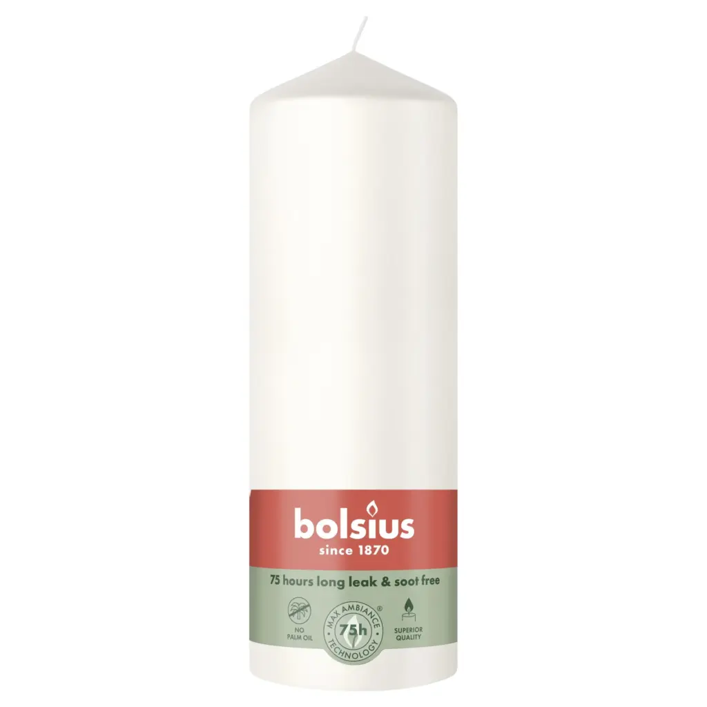 Bolsius Stompkaars 200/68 Cloudy White (1 stuk)