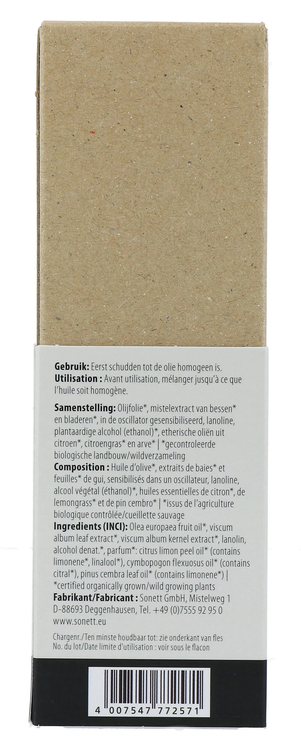 Sonett Mistelform Lichaams- en Massageolie Citroen & Arve (145 ml) - image 3