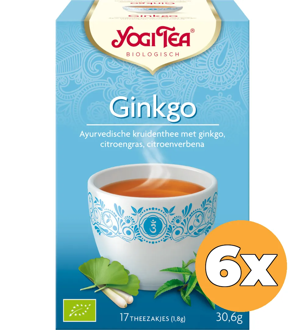 6x Yogi Tea Ginkgo bio (17 stuks)