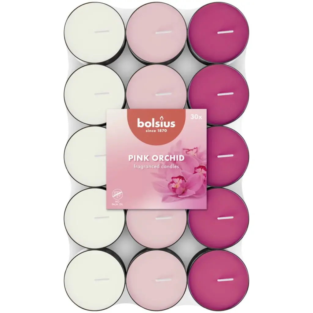 Bolsius Geurtheelicht 3,5U Orchid Scented Pack  (30 stuks)