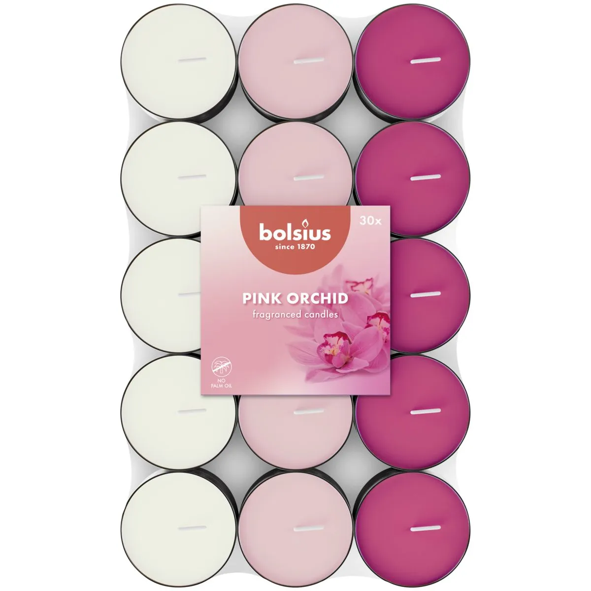 Bolsius Geurtheelicht 3,5U Orchid Scented Pack  (30 stuks)