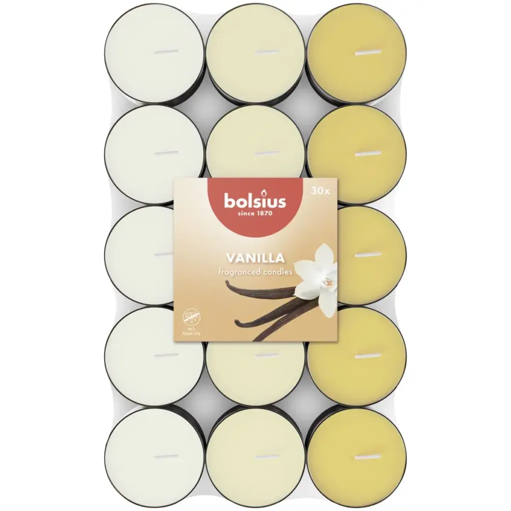 Bolsius Geurtheelicht 3,5U Vanilla Pack  (30 stuks)