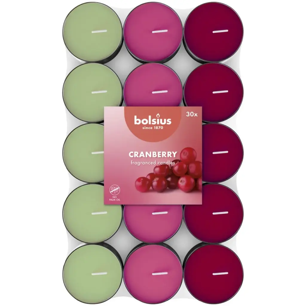 Bolsius Geurtheelicht 3,5U Cranberry Pack   (30 stuks)