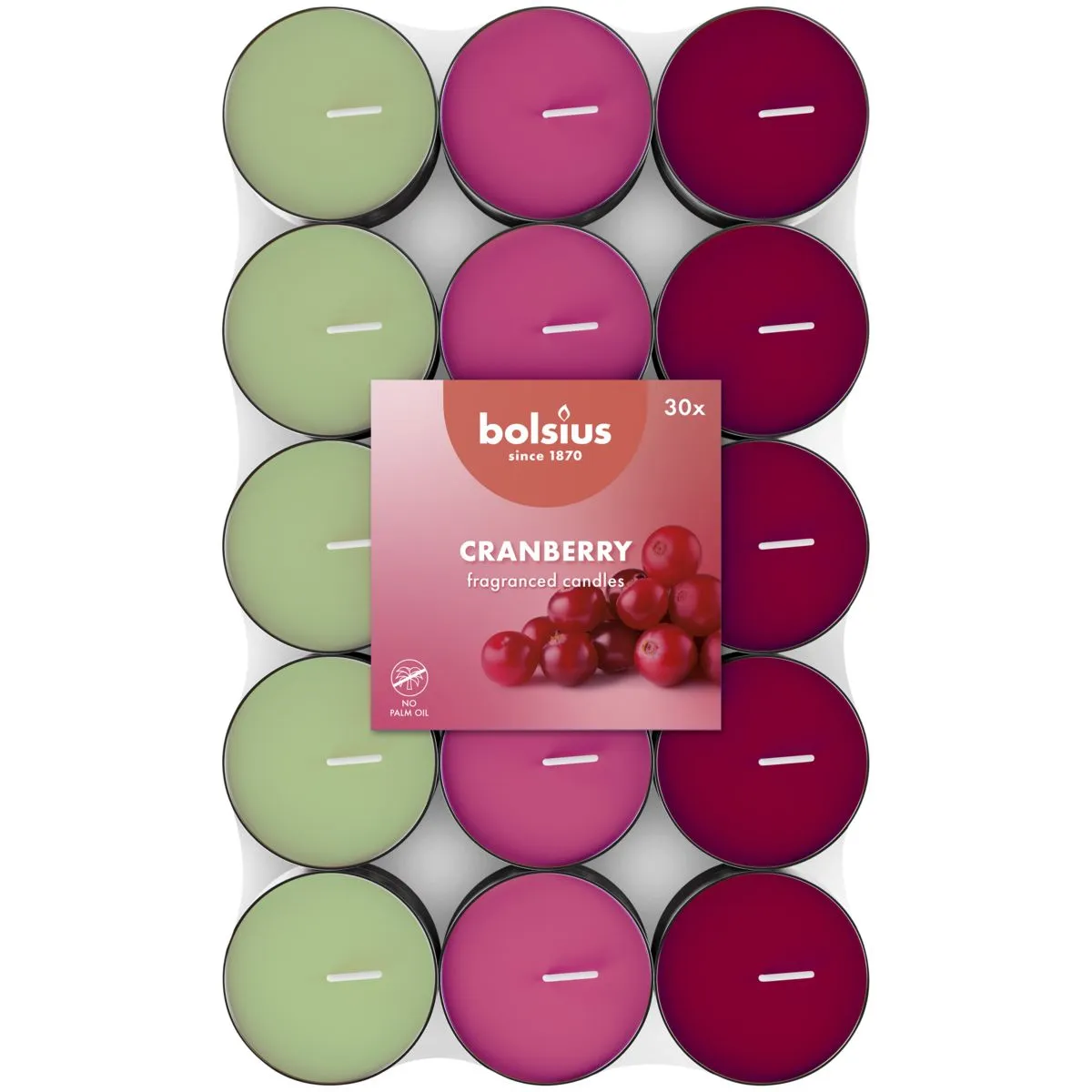 Bolsius Geurtheelicht 3,5U Cranberry Pack   (30 stuks)