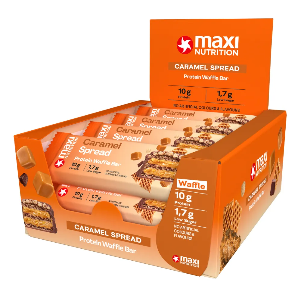 12x Maxi Nutrition Waffle Bar Caramel (40 gr)