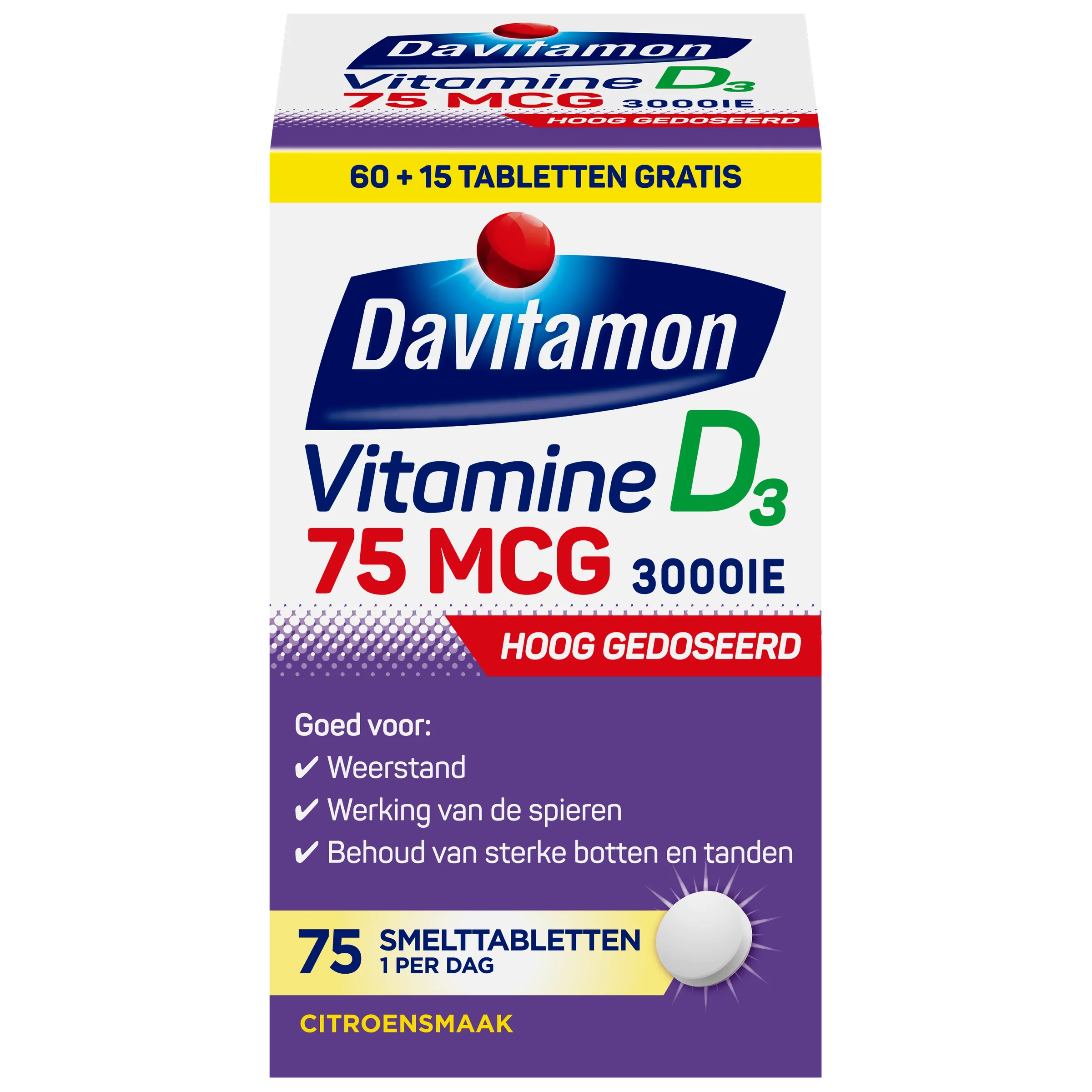 Davitamon Vitamine D3 75Mcg (75 tabletten)