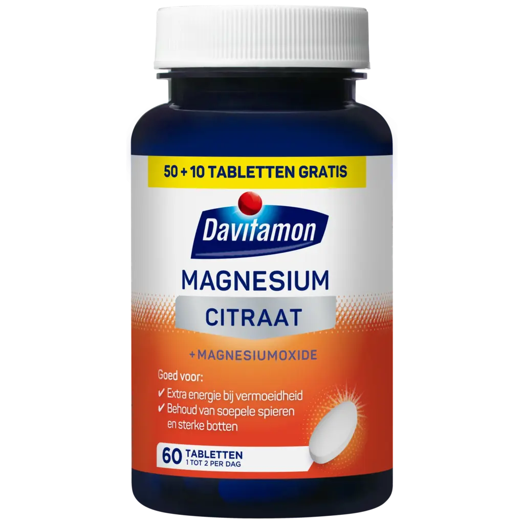 Davitamon Magnesiumcitraat & Magnesiumoxide (60 tabletten)