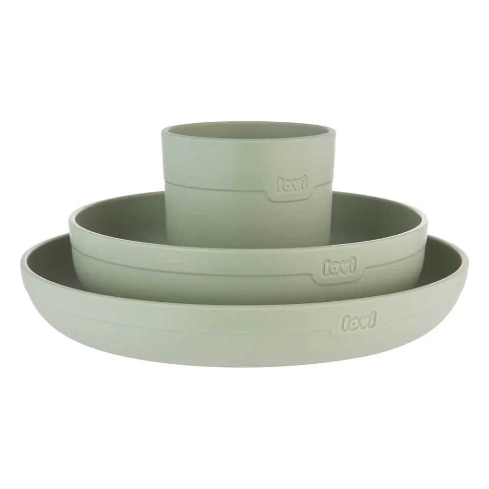 Difrax Lovi Eetset met Beker Pistachio (1 stuk)