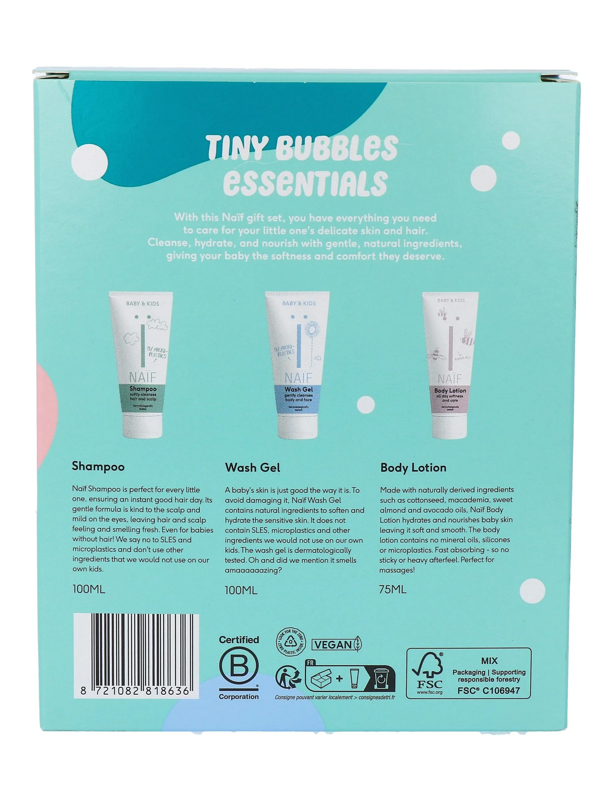 Naïf Baby & Kids Tiny Bubbles Giftset (1 set) - image 2