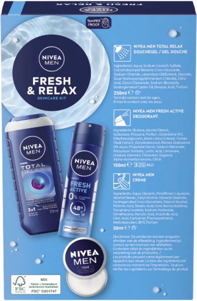 Nivea Men Fresh & Relax Giftset (1 set)
