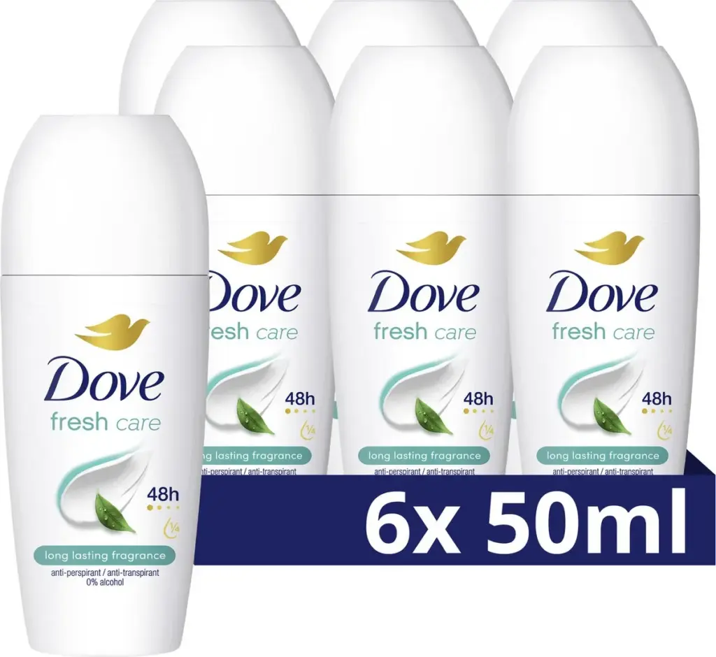 6x Dove W Fresh Deodorant Roll-On (50 ml)