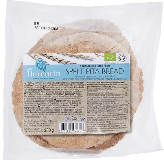 Florentin Pitabroodjes Spelt (4 stuks)