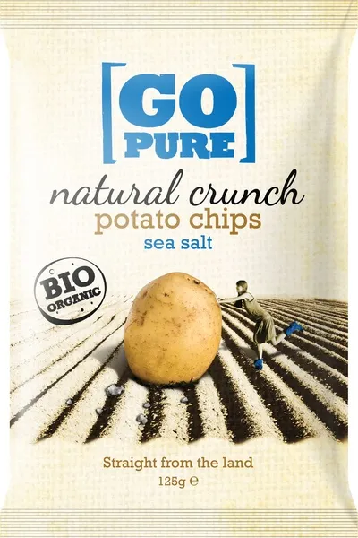 GoPure Aardappelchips Sea Salt Naturel Crunch (125 gr)