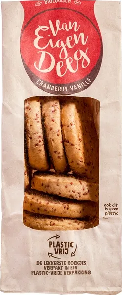 Van Eigen Deeg Koek Cranberry Vanille (150 gr)