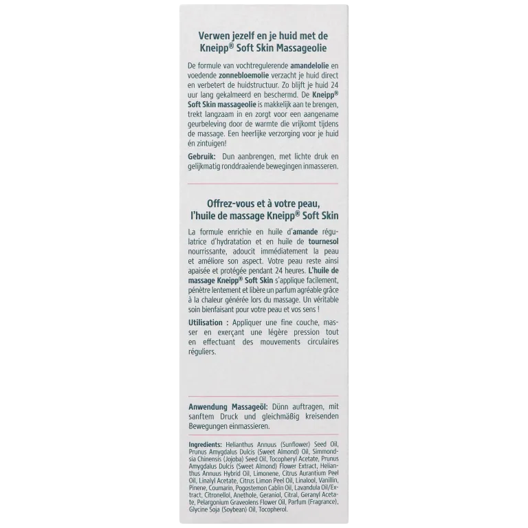 Kneipp Massageolie Soft Skin (Met Pompje) (100 ml) - image 2