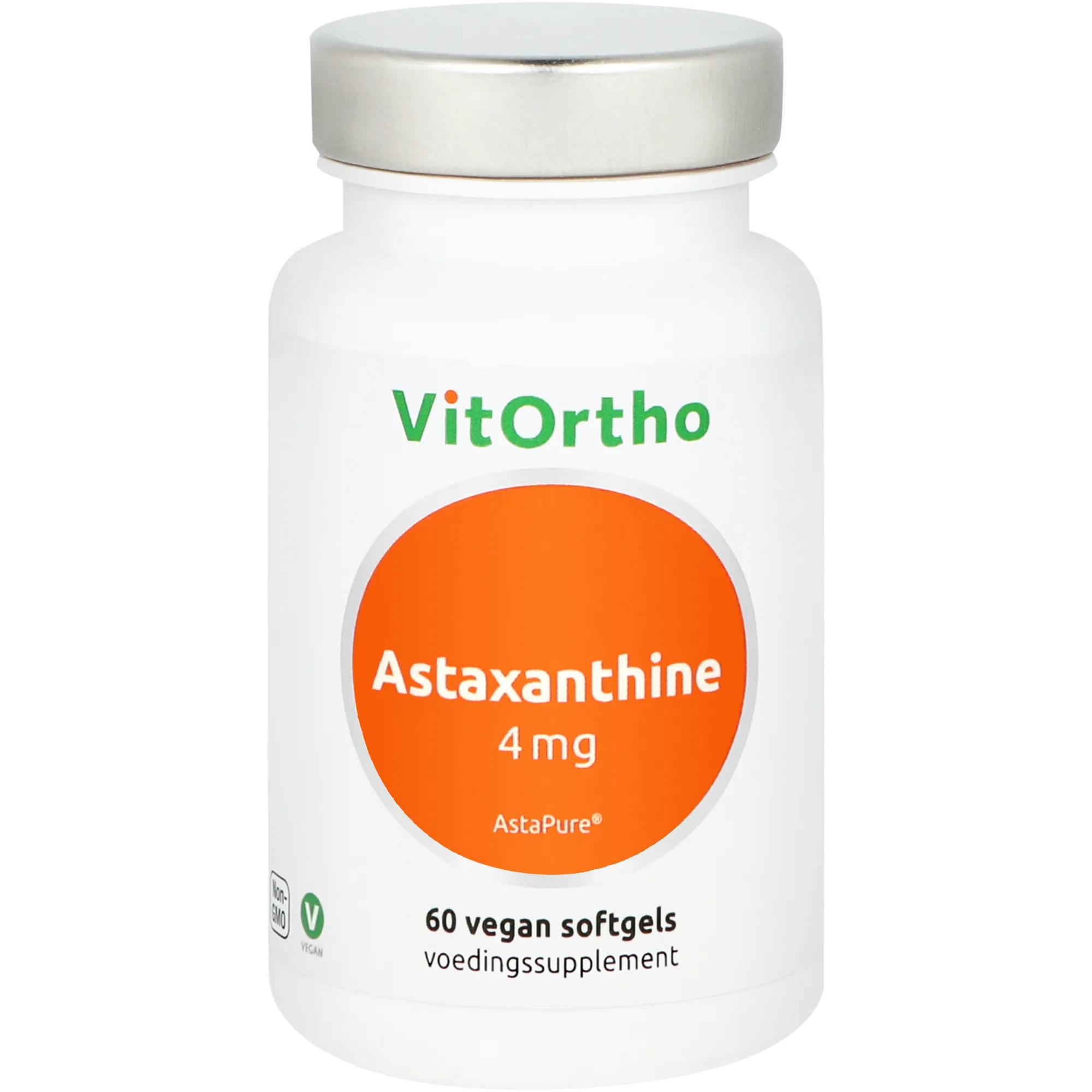 VitOrtho Astaxanthine 4mg AstaPure (60 vega capsules)