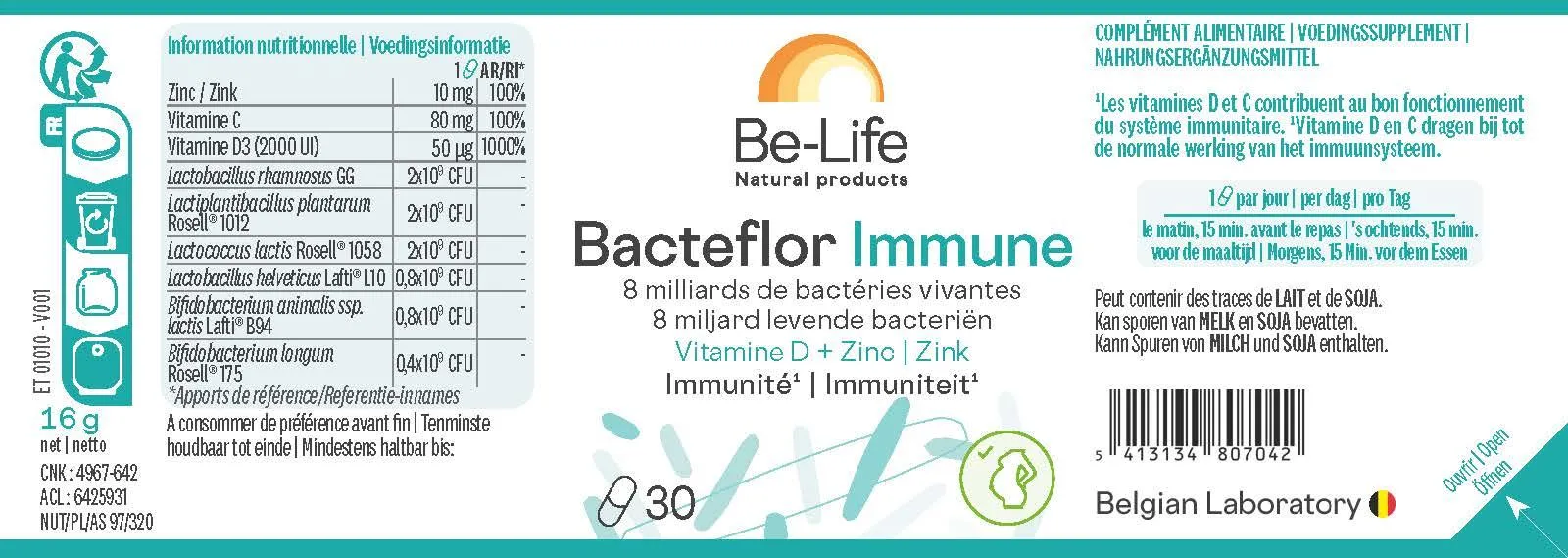 Be-Life Bacteflor Immune (30 capsules)